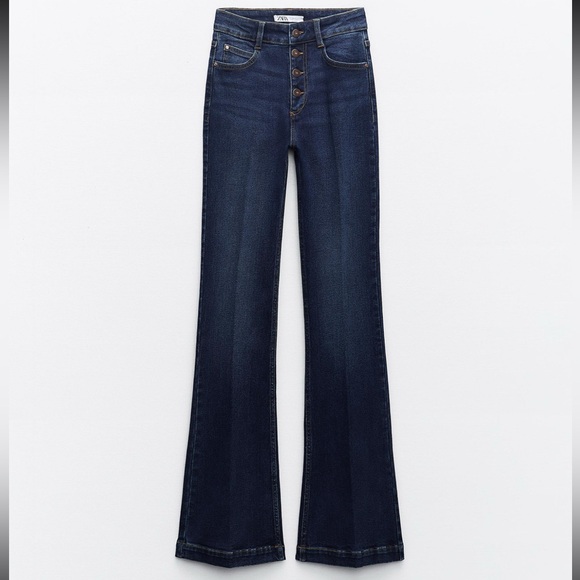 HIGH-WAISTED FLARE JEANS Z1975 - Picture 1 of 1
